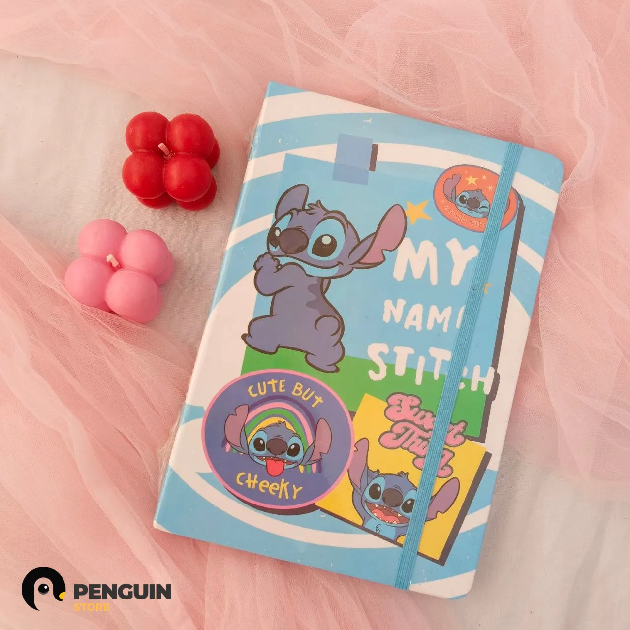 نوت بوك ستيتش "My Name is Stitch" - أجندة ديزني الشقية بأستيك غلق سماوي 💙👾