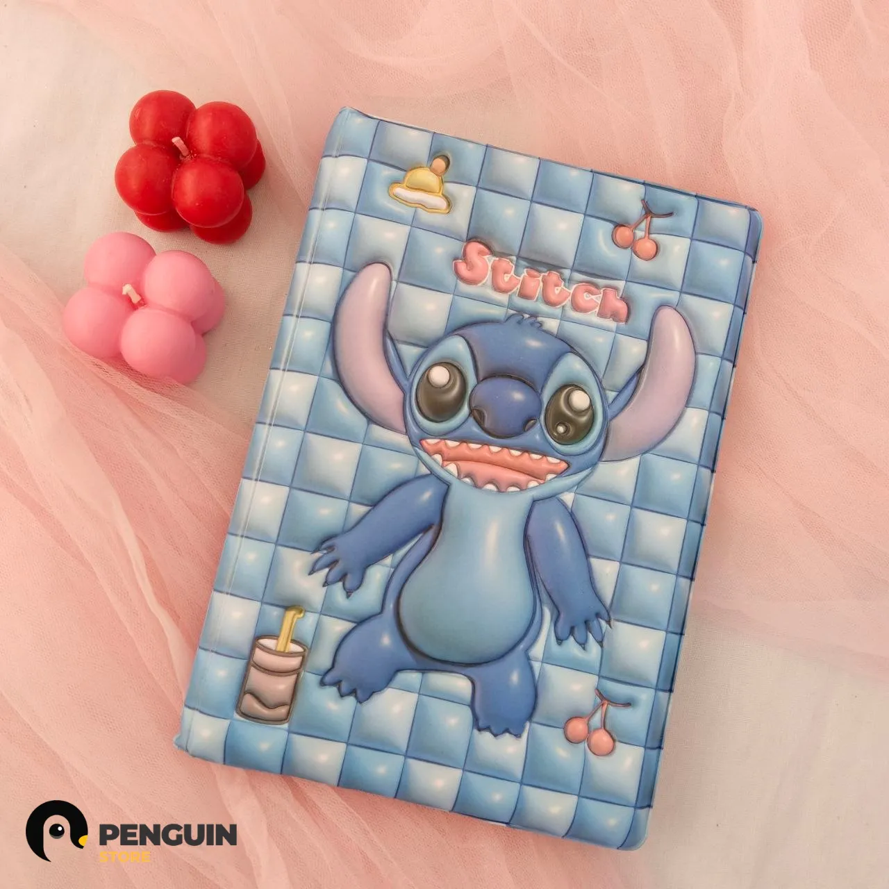 نوت بوك "ستيتش  أجندة ديزني 3D بكفر جلد متحرك