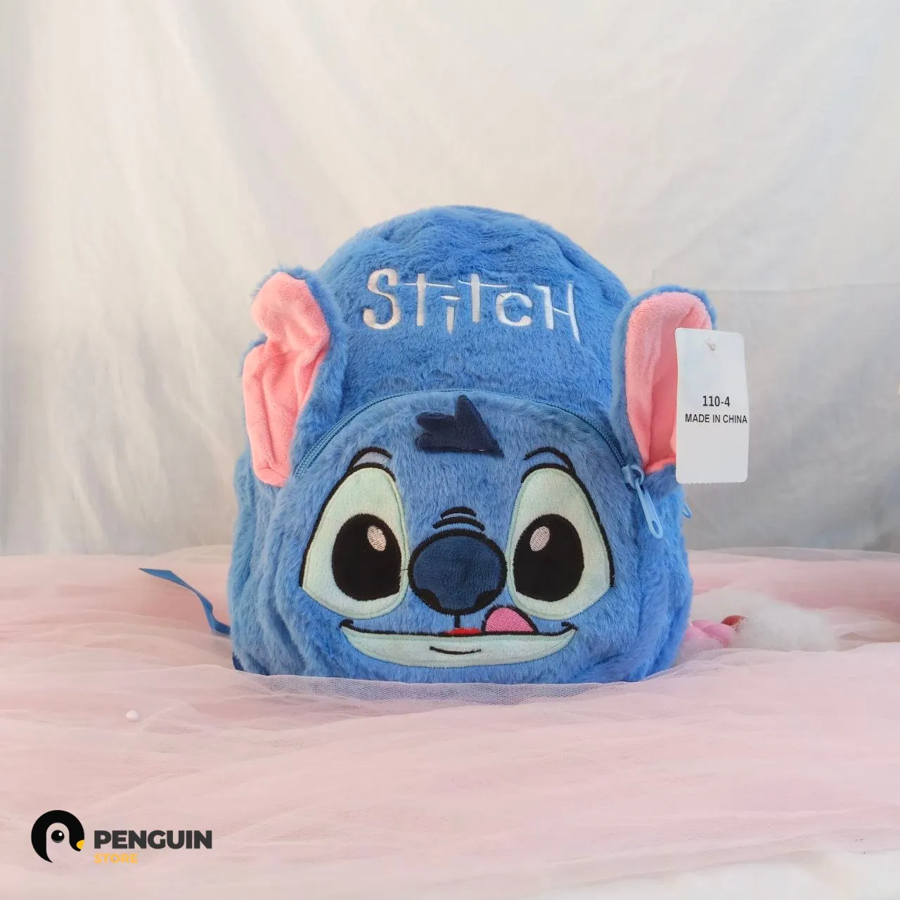 شنطة ضهر "ستيتش" فرو مجسمة - حقيبة ديزني زرقاء بودان 3D وتطريز عالي الجودة 👾💙